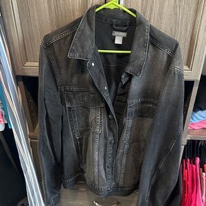 Charcoal/black Jean Jacket for men